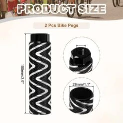 Unique Bargains Aluminum Alloy Anti-Skid BMX Mountain Dirt Cycling Fit 3/8 Inch Axles Rear Stunt Bike Pegs 2 Pcs