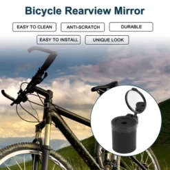 Bike Rearview Mirror 36mm Adjustable | Front Riding Mirror Black For Bicycle Mountain Road Bike 1 Pcs