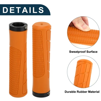 Unique Bargains Bike Handlebar Grips Covers 5.31" Orange 1 Pair 2 Unique Bargains Bike Handlebar Grips Covers 5.31" Orange 1 Pair - Image 2