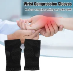 Unique Bargains Sweat Absorbing Cotton Wrist Sweatbands Wrist Band 1 Pair