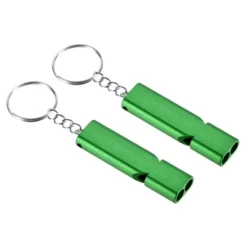 Unique Bargains Double Tubes Loud Aluminum Whistle With Lanyard Keychain 2 Pcs -Futuro Brand GUEST b9b16c85 67af 4a07 8437 3265f9414dde