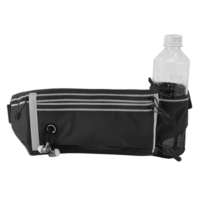 Unique Bargains Waist Pack Bag With Water Bottle Holder Black 1 Pc 6 Unique Bargains Waist Pack Bag With Water Bottle Holder Black 1 Pc - Image 6