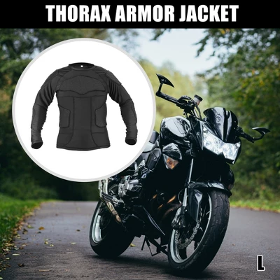 Unique Bargains Full Body Armor Jacket Thorax Back Backbone Bike Motorcycle Riding Protective Black Size L 1 Unique Bargains Full Body Armor Jacket Thorax Back Backbone Bike Motorcycle Riding Protective Black Size L