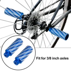 Unique Bargains Universal Aluminum Alloy Axle Rear Foot Pegs For BMX MTB Bike Fit 3/8 Inch 1 Pair