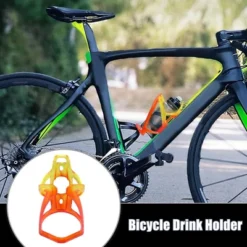 Unique Bargains Universal Bike Water Bottle Cage Holder With Screws And Wrench For Bicycle Plastic Red Yellow 1 Set