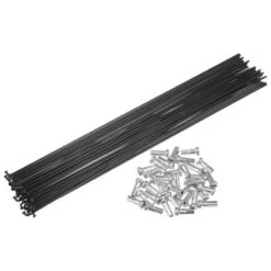 Unique Bargains 14G Bicycle Carbon Steel Spoke With Nipples Black 36 Pcs -Futuro Brand GUEST bd3aafb0 4ff3 4970 ab4b d3e46ea4c72f