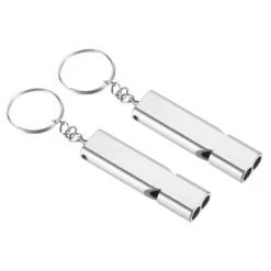 Unique Bargains Double Tubes Loud Aluminum Whistle With Lanyard Keychain 2 Pcs -Futuro Brand GUEST bd8dc500 49be 4fac 90b3 2a4442c20f42