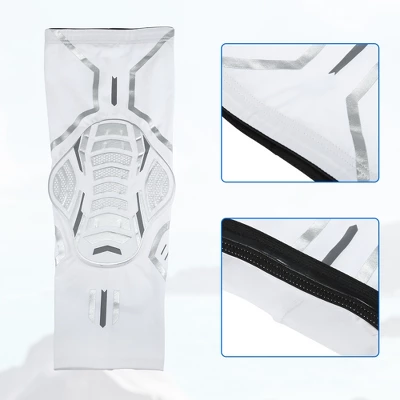 Unique Bargains Compression Knee Braces, EVA Padded Leg Sleeves For Men Women Nylon White 2pcs 2 Unique Bargains Compression Knee Braces, EVA Padded Leg Sleeves For Men Women Nylon White 2pcs - Image 2