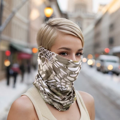 Unique Bargains Ice Silk Snake Pattern Neck Gaiter Gray Brown 1 Pc 4 Unique Bargains Ice Silk Snake Pattern Neck Gaiter Gray Brown 1 Pc - Image 4