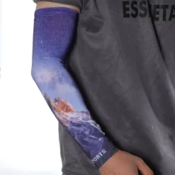 Unique Bargains Sun Protection Arm Sleeves Blue 1 Pair