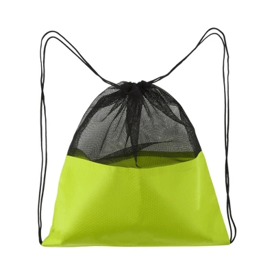 Unique Bargains Drawstring Backpacks Polyester Fluorescent Green 1 Pc 4 Unique Bargains Drawstring Backpacks Polyester Fluorescent Green 1 Pc - Image 4