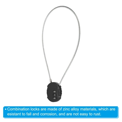 Unique Bargains Gym Locker Small 3-Digit Combination Padlocks 3 Unique Bargains Gym Locker Small 3-Digit Combination Padlocks - Image 3