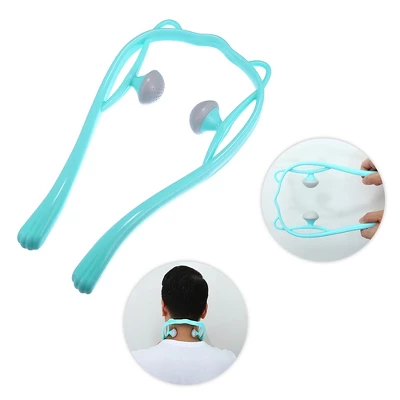 Unique Bargains Two Trigger Points Neck Shoulder Muscle Pain Ease PP TPR Handheld Neck Massager Blue Gray 1 Pcs 4 Unique Bargains Two Trigger Points Neck Shoulder Muscle Pain Ease PP TPR Handheld Neck Massager Blue Gray 1 Pcs - Image 4