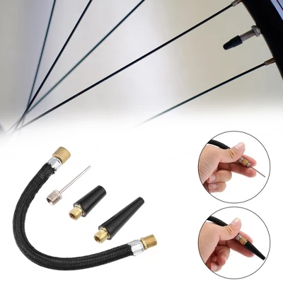 Unique Bargains Bicycle Air Pump With Needle Nozzle Hose Black 1 Set 1 Unique Bargains Bicycle Air Pump With Needle Nozzle Hose Black 1 Set