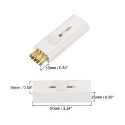 Unique Bargains Portable Retractable Double-sided Head Design Brass Wire Bristle With Clip Golf Club Brushes 2 Pcs White