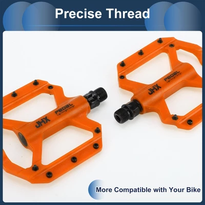 Unique Bargains Cycling Bike Pedal 9/16" Spindle Nylon For Road Mountain BMX MTB Bike Orange 3 Unique Bargains Cycling Bike Pedal 9/16" Spindle Nylon For Road Mountain BMX MTB Bike Orange - Image 3