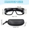 Unique Bargains PC Silicone Adjustable Strap Lightweight Professional Sports Goggles 1 Pc