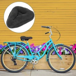 Unique Bargains Bike Bicycle Thickened Saddle Seat Cover Comfort Pad Padded Soft Cushion Plush