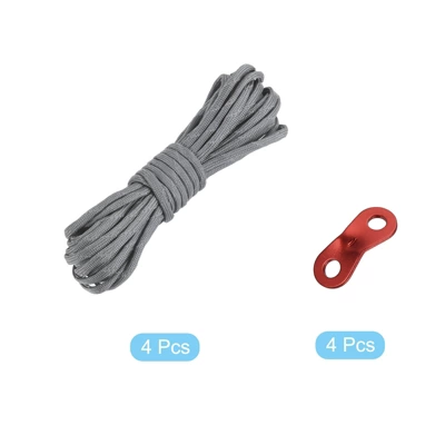 Unique Bargains Tent Rope Nylon Reflective Guyline Cords With Aluminum Cord Adjusters For Camping Hiking 2 Unique Bargains Tent Rope Nylon Reflective Guyline Cords With Aluminum Cord Adjusters For Camping Hiking - Image 2