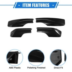 Unique Bargains Car Roof Rack Side Rails End Cover Shell Cap For Toyota RAV4 2001-2005 Durable Plastic Black 4pcs -Futuro Brand GUEST c711aff9 f636 4a55 bf0e ff6707946783