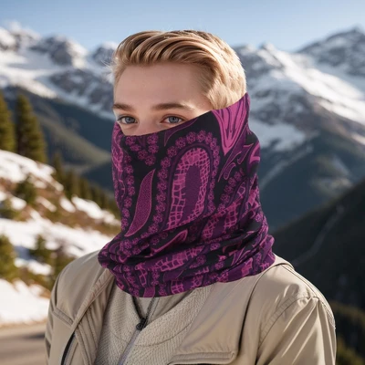 Unique Bargains Sunscreen Waterdrops Pattern Face Scarf Mask Purple 1 Pc 1 Unique Bargains Sunscreen Waterdrops Pattern Face Scarf Mask Purple 1 Pc