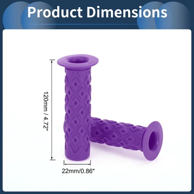 Unique Bargains Bike Handlebar Grips Covers 4.72" Length Purple 1 Pair 2 Unique Bargains Bike Handlebar Grips Covers 4.72" Length Purple 1 Pair - Image 2