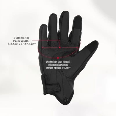 Unique Bargains Leather Cycling Riding Gloves Black 1 Pair 4 Unique Bargains Leather Cycling Riding Gloves Black 1 Pair - Image 4