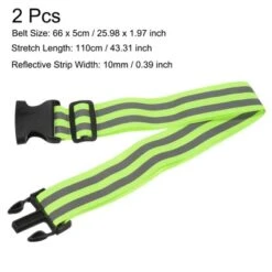 Unique Bargains Reflective Belt Bands Strip High Visibility Reflective Gear Blue 2 Pack