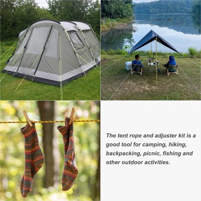 Unique Bargains Tent Ropes Nylon Reflective Guyline Cord With Aluminum Cord Adjusters For Camping Hiking 5 Unique Bargains Tent Ropes Nylon Reflective Guyline Cord With Aluminum Cord Adjusters For Camping Hiking - Image 5