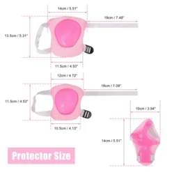 Unique Bargains Outdoor Sport Skating Palm Elbow Knee Support Guard Pad Protective Pads Set Pink 5.1" X 4.5" 6 In 1 -Futuro Brand GUEST cac38f46 c9d0 498f 81ef bc314ccfe805