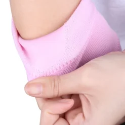 Unique Bargains Spa Skin Care Moisturizing Exfoliating Elbow Gel Cover Sleeves Pink 1 Pair