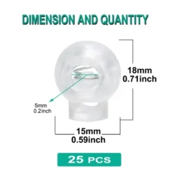 Unique Bargains Stopper Spring Fastener Organizer Plastic Cord Lock 25 Pcs