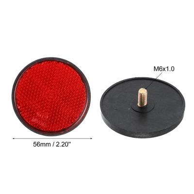 Unique Bargains M6x1.0 Motorcycle Bike Plastic Universal Screw Mount Reflective Warning Reflector 4 Pcs 2 Unique Bargains M6x1.0 Motorcycle Bike Plastic Universal Screw Mount Reflective Warning Reflector 4 Pcs - Image 2