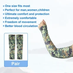 Unique Bargains Basketball Sports Camouflage Cooling Arm Elbow Compression Sleeve Green Gray Brown Blue 1 Pair -Futuro Brand GUEST d1d46308 d8b0 4ff9 a5a2 24a61f79c298