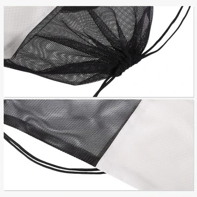 Unique Bargains Drawstring Backpacks Polyester White 1 Pc 2 Unique Bargains Drawstring Backpacks Polyester White 1 Pc - Image 2