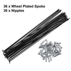 Unique Bargains Bicycle Steel Spokes 14G Bike Spoke With Nipples For Most Bicycle Black 36 Pcs 11.42" -Futuro Brand GUEST d321ee54 a097 431c 96d5 af6ec6c65090
