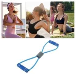 Unique Bargains Durable 8-Shaped Yoga Stretch Band 1 Pc