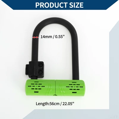 Unique Bargains Bicycle Lock Durable Anti-Theft Bicycle Padlock Cable Lock Green 1 Set 3 Unique Bargains Bicycle Lock Durable Anti-Theft Bicycle Padlock Cable Lock Green 1 Set - Image 3