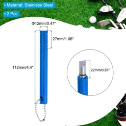 Unique Bargains Golf Stainless Steel Portable Lightweight Golf Club Groove Sharpener 2 Pcs