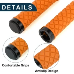 Unique Bargains Bike Handlebar Grips Covers 5.04" Orange 1 Set -Futuro Brand GUEST d46a0d18 7d4a 40b5 8c36 0189252717c5