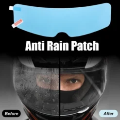 Unique Bargains Motorcycle Helmet Rain Film Anti Rain Shield Lens Stickers 9.65"x2.87"