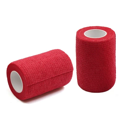Unique Bargains 2 Pcs Red 3" Width Self Adhesive Tape Elbow Wrist Ankle Joint Support Wrap Roll Protector 2 Unique Bargains 2 Pcs Red 3" Width Self Adhesive Tape Elbow Wrist Ankle Joint Support Wrap Roll Protector - Image 2