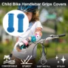 Unique Bargains Child Bike Handlebar Grips Covers 4.33" Blue 1 Pair