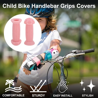 Unique Bargains Child Bike Handlebar Grips Covers 3.94" Pink 1 Pair 1 Unique Bargains Child Bike Handlebar Grips Covers 3.94" Pink 1 Pair