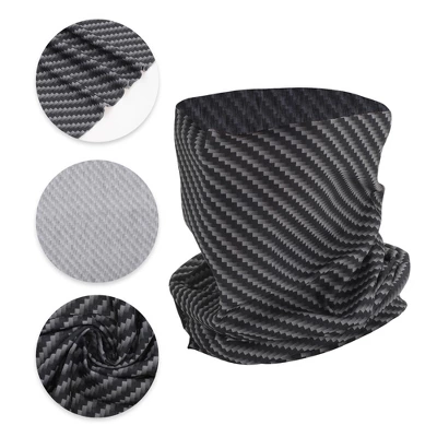 Unique Bargains Sunscreen Stripes Pattern Face Scarf Mask Black Gray 1 Pc 2 Unique Bargains Sunscreen Stripes Pattern Face Scarf Mask Black Gray 1 Pc - Image 2