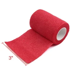 Unique Bargains 2 Pcs Red 3" Width Self Adhesive Tape Elbow Wrist Ankle Joint Support Wrap Roll Protector