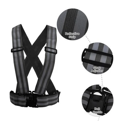 Unique Bargains Polyester High Visibility Safety Walking Cycling At Night Reflective Vest 1 Pc 2 Unique Bargains Polyester High Visibility Safety Walking Cycling At Night Reflective Vest 1 Pc - Image 2