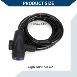 Unique Bargains Bike Lock With Key Bicycle Padlock Cable Lock Spiral Lock Cable Lock Black 1 Set 8 Unique Bargains Bike Lock With Key Bicycle Padlock Cable Lock Spiral Lock Cable Lock Black 1 Set -Futuro Brand GUEST dc10ae53 1b58 4fc2 a0a2 c4d9eb6e97be