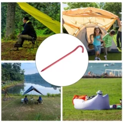 Unique Bargains Tent Stakes Hook Aluminum Alloy Heavy Ground Pegs For Camping Canopy -Futuro Brand GUEST dd256849 ec9a 4dee 9e05 27841077d95c