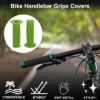 Unique Bargains Bike Handlebar Grips Covers 3.94" Green 1 Pair